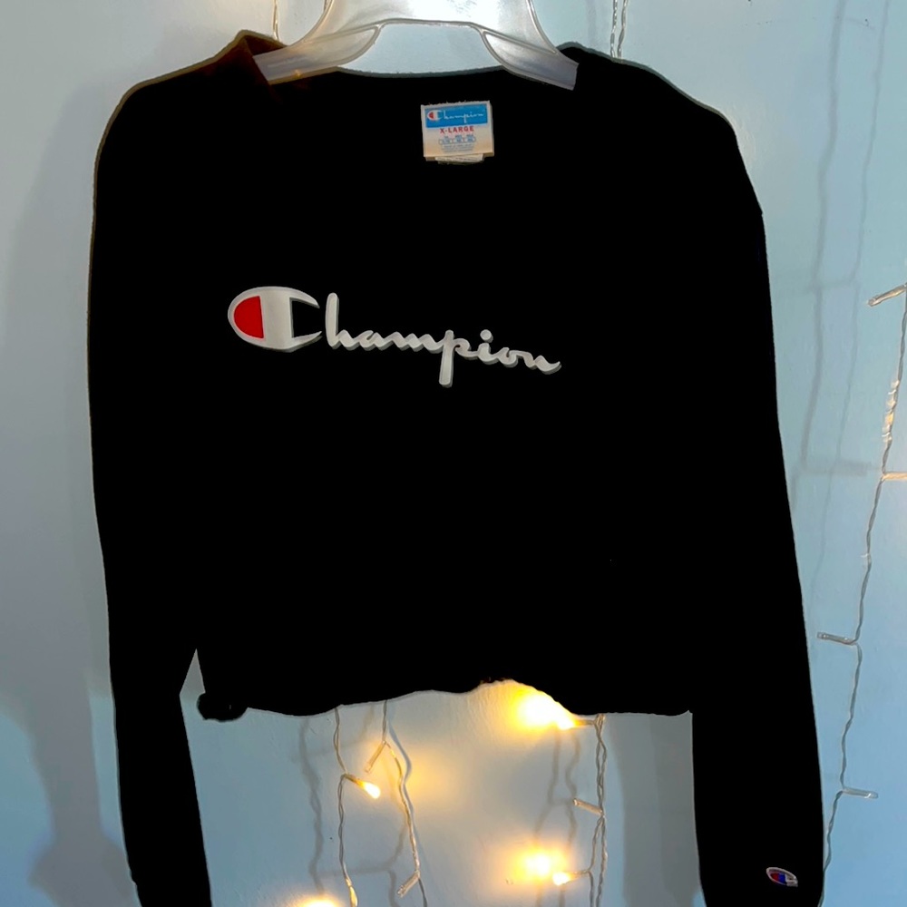 Champion like new king sleeve crop top